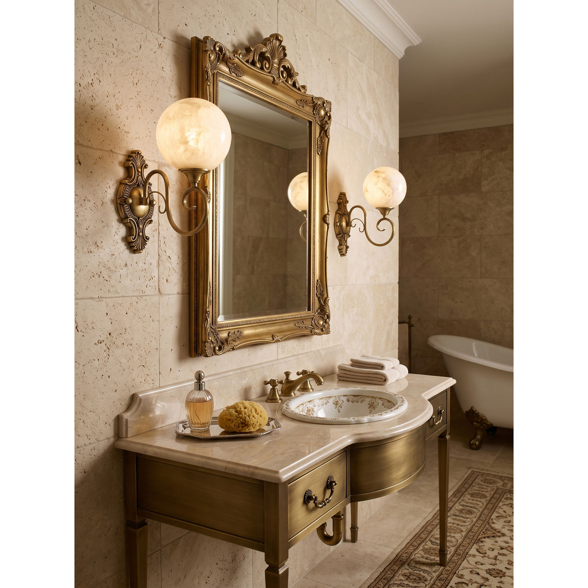 Evelyn Alabaster Wall Sconce