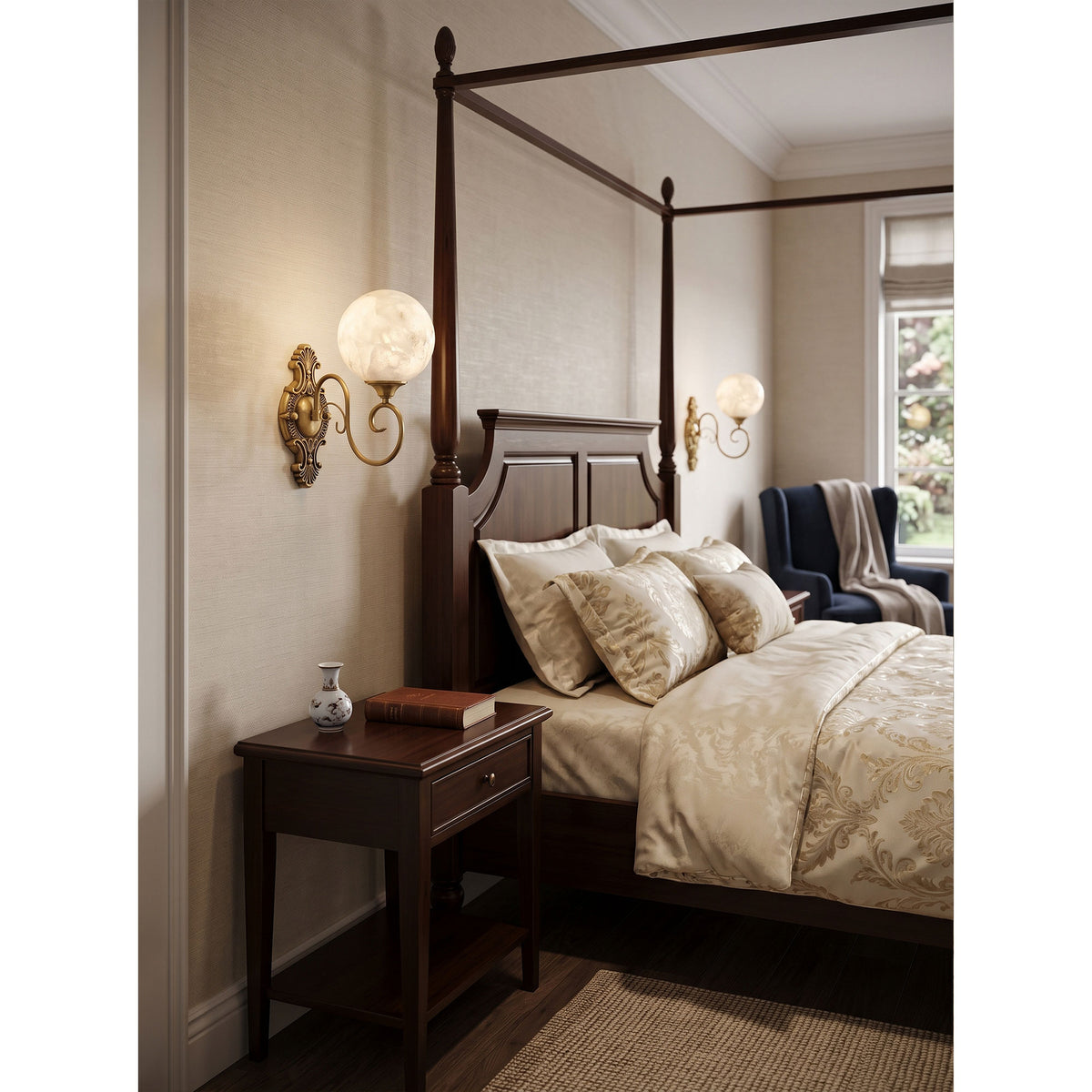 Evelyn Alabaster Wall Sconce