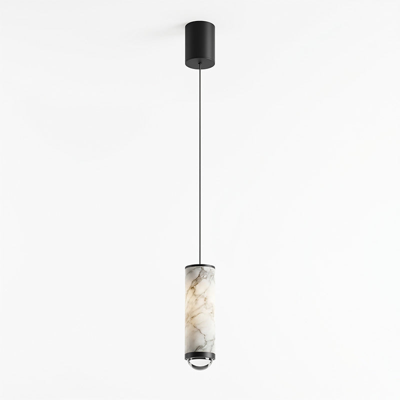 Fina Cylindrical Alabaster Pendant Lamp