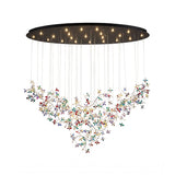 Floating Branches Crystal Flower Chandelier