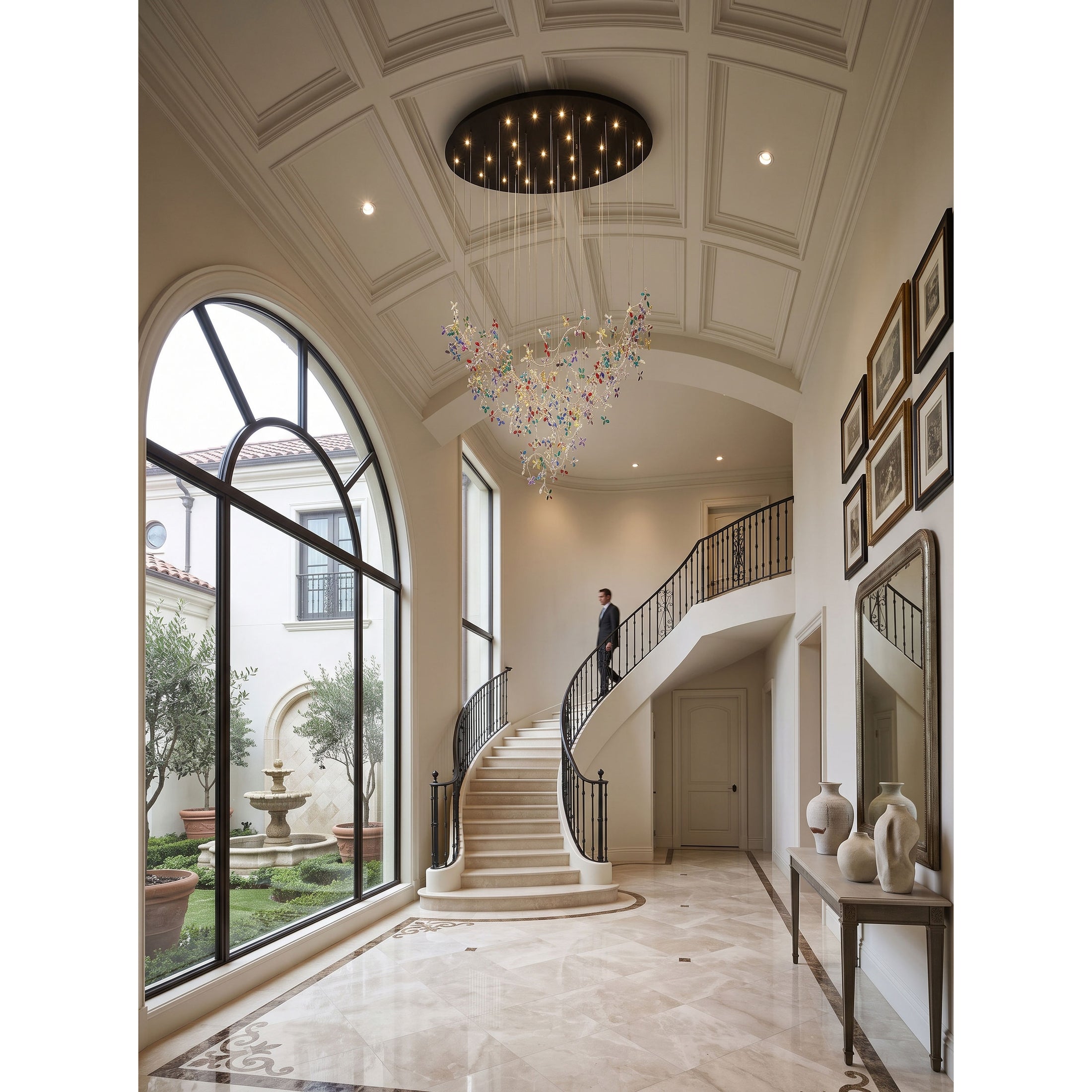 Floating Branches Crystal Flower Chandelier