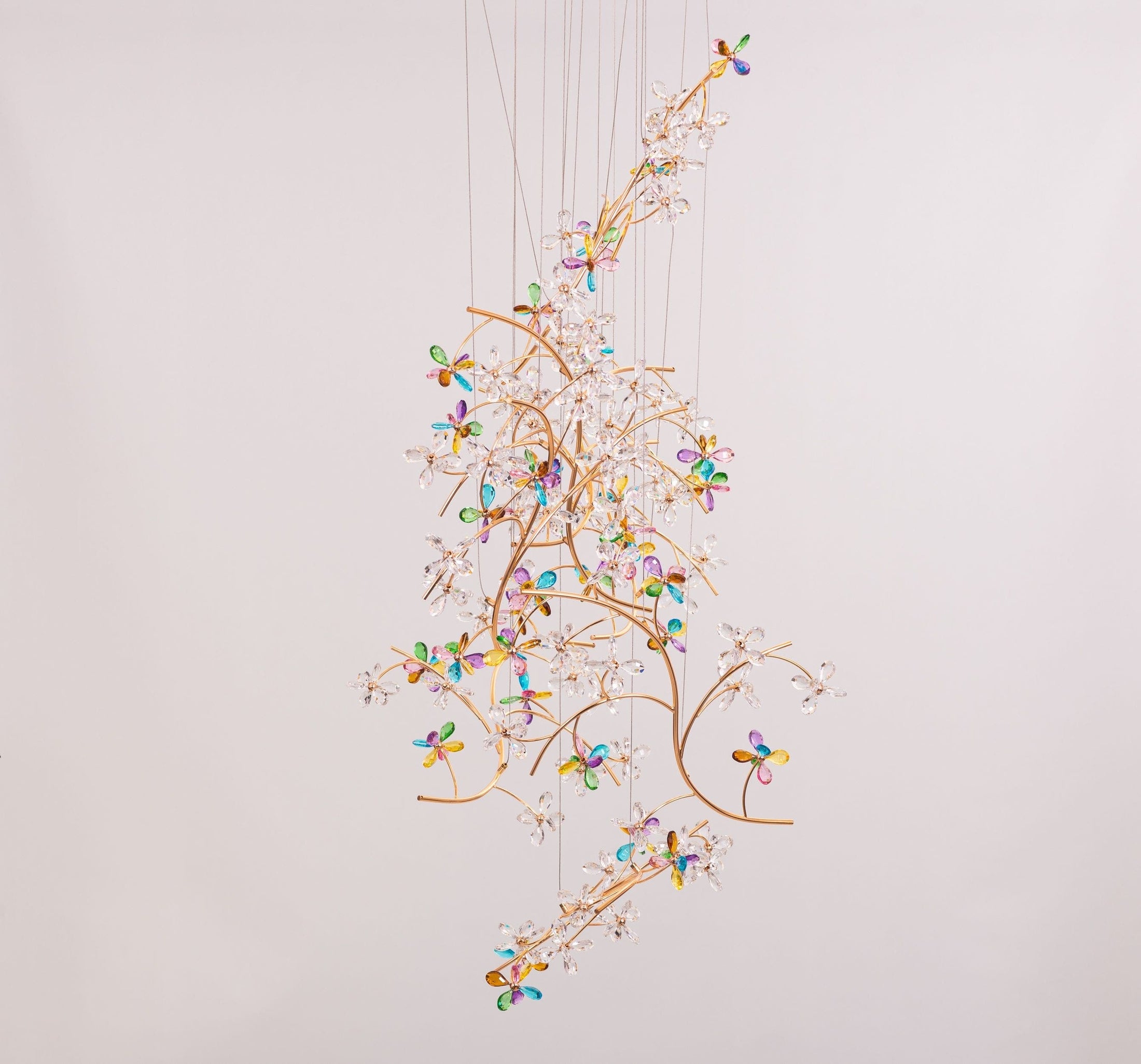 Floating Branches Crystal Flower Chandelier
