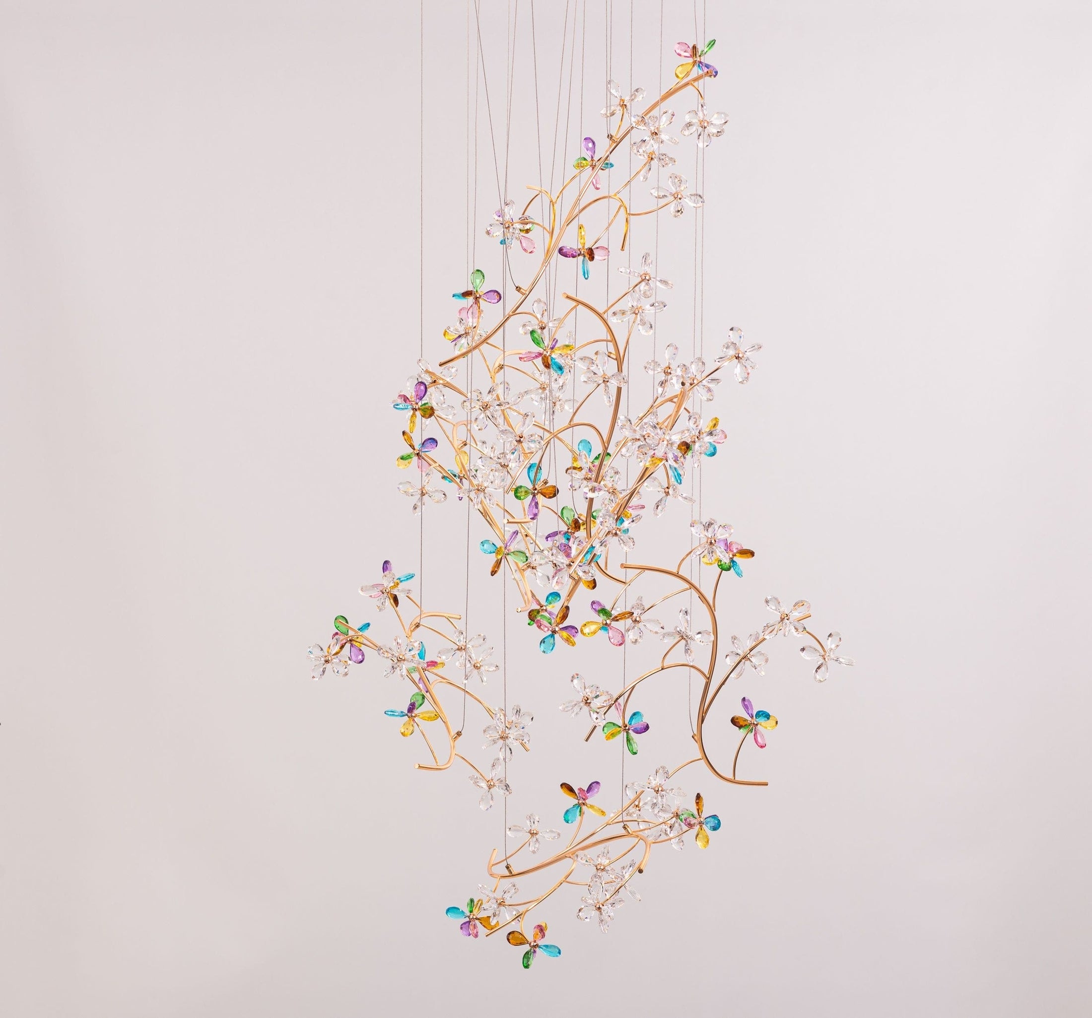Floating Branches Crystal Flower Chandelier