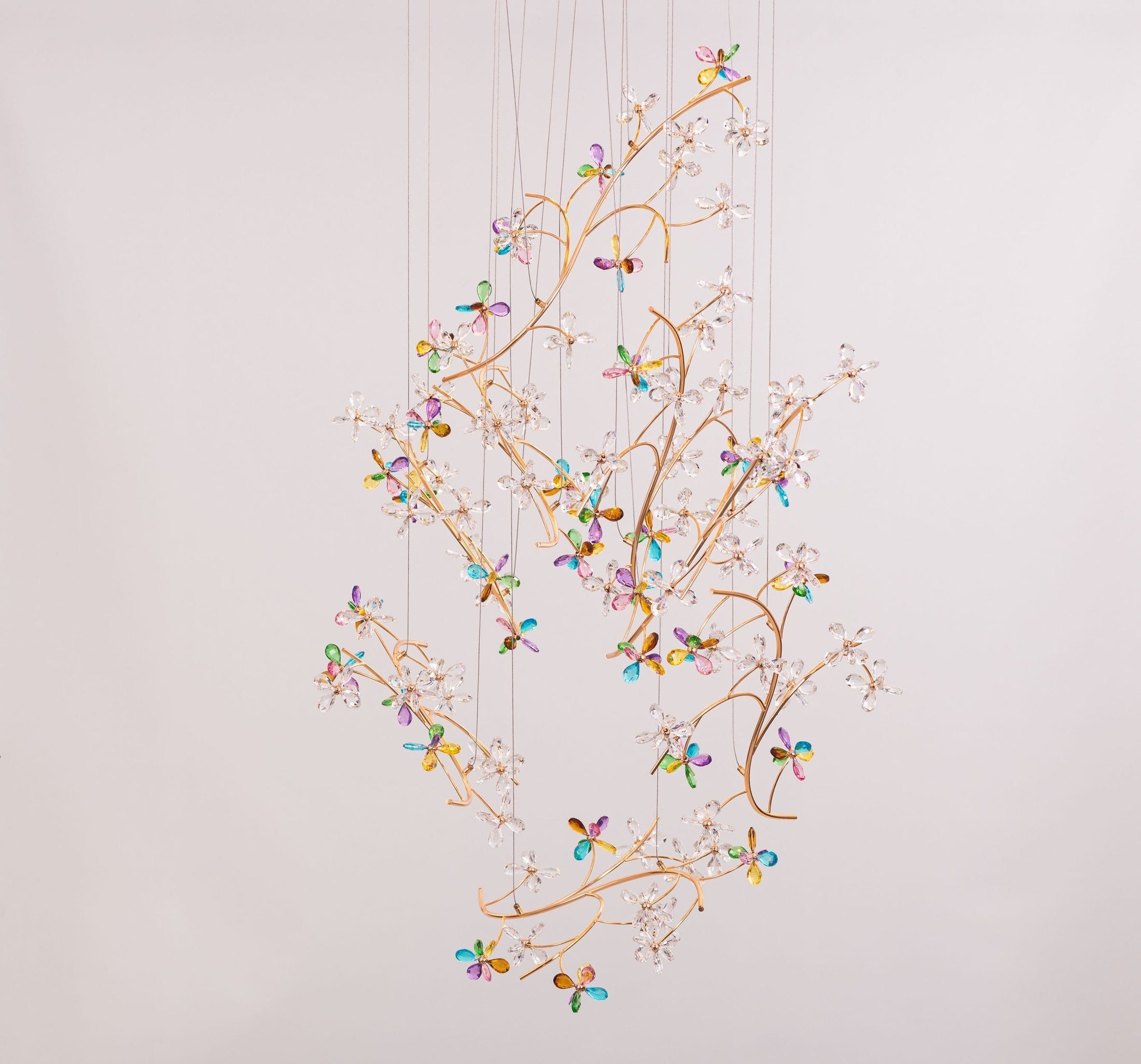 Floating Branches Crystal Flower Chandelier