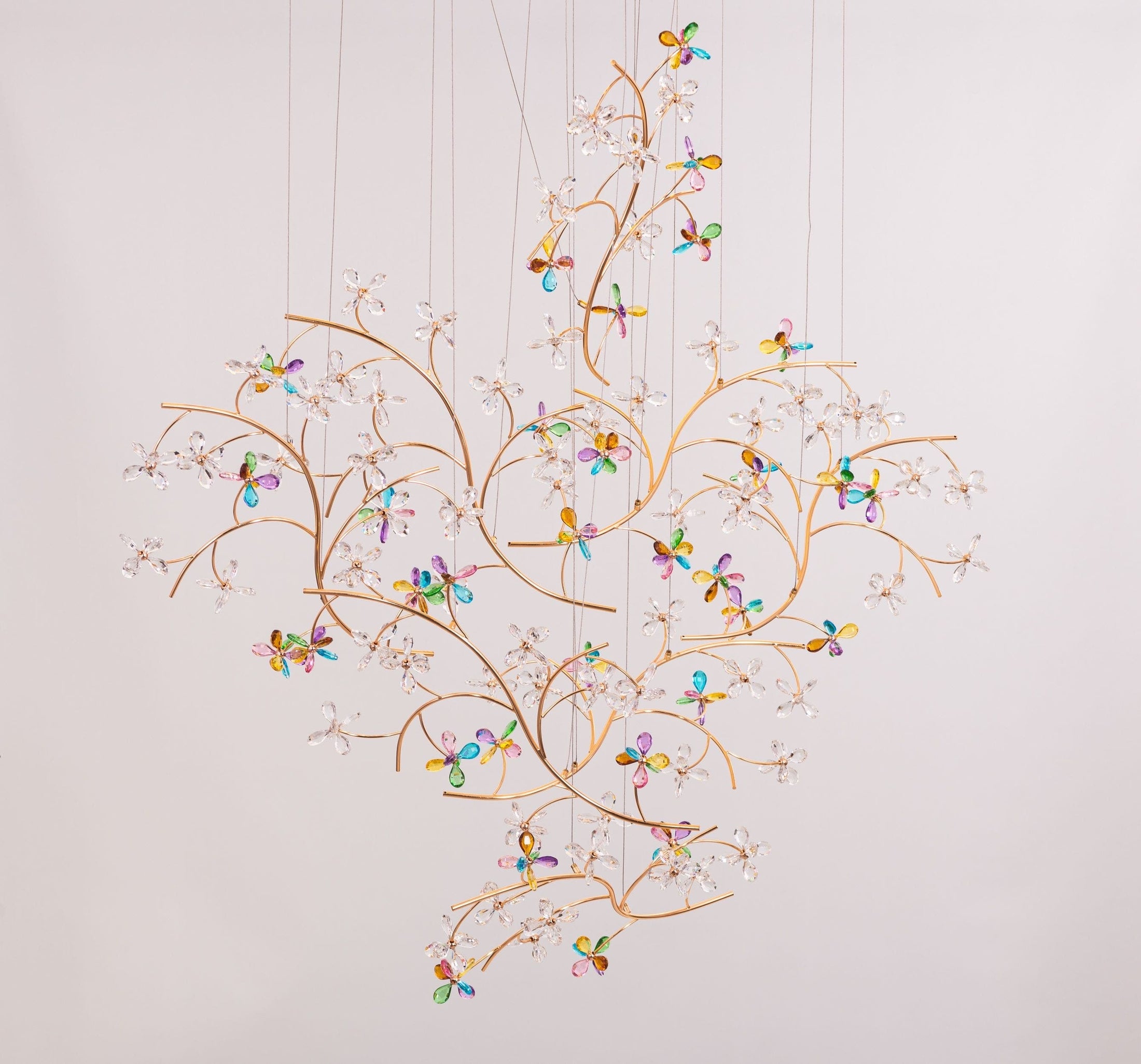Floating Branches Crystal Flower Chandelier