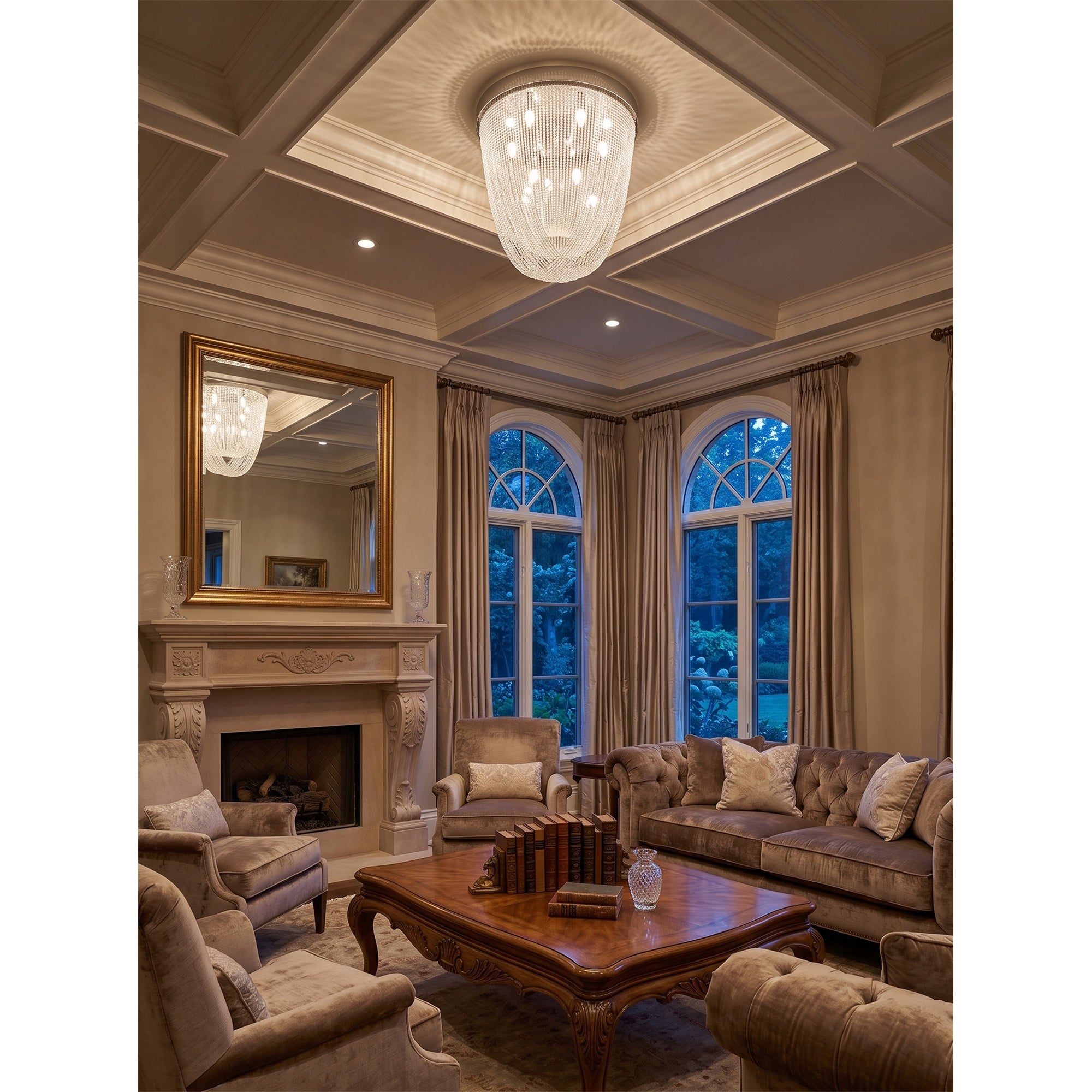 Florian Schulz Waterfall Glass Flush Mount Ceiling Light