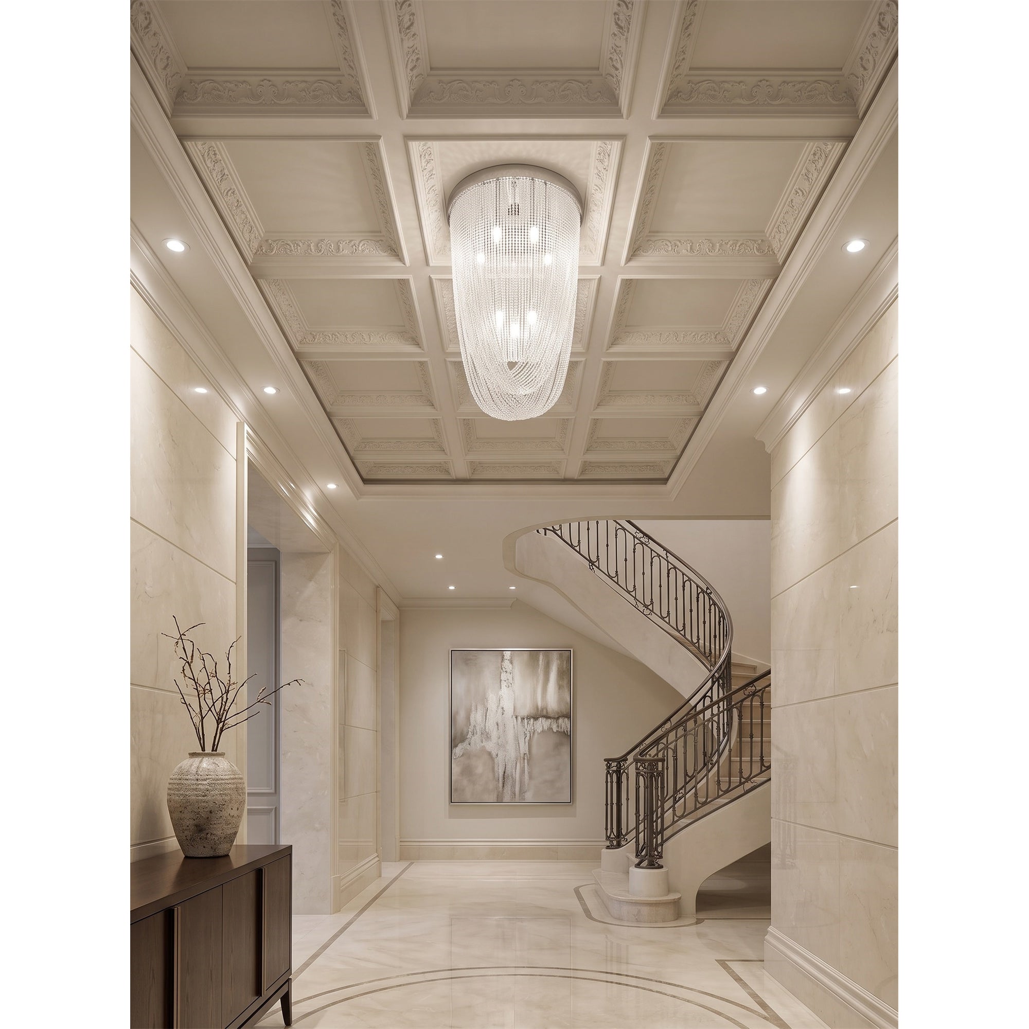 Florian Schulz Waterfall Glass Flush Mount Ceiling Light