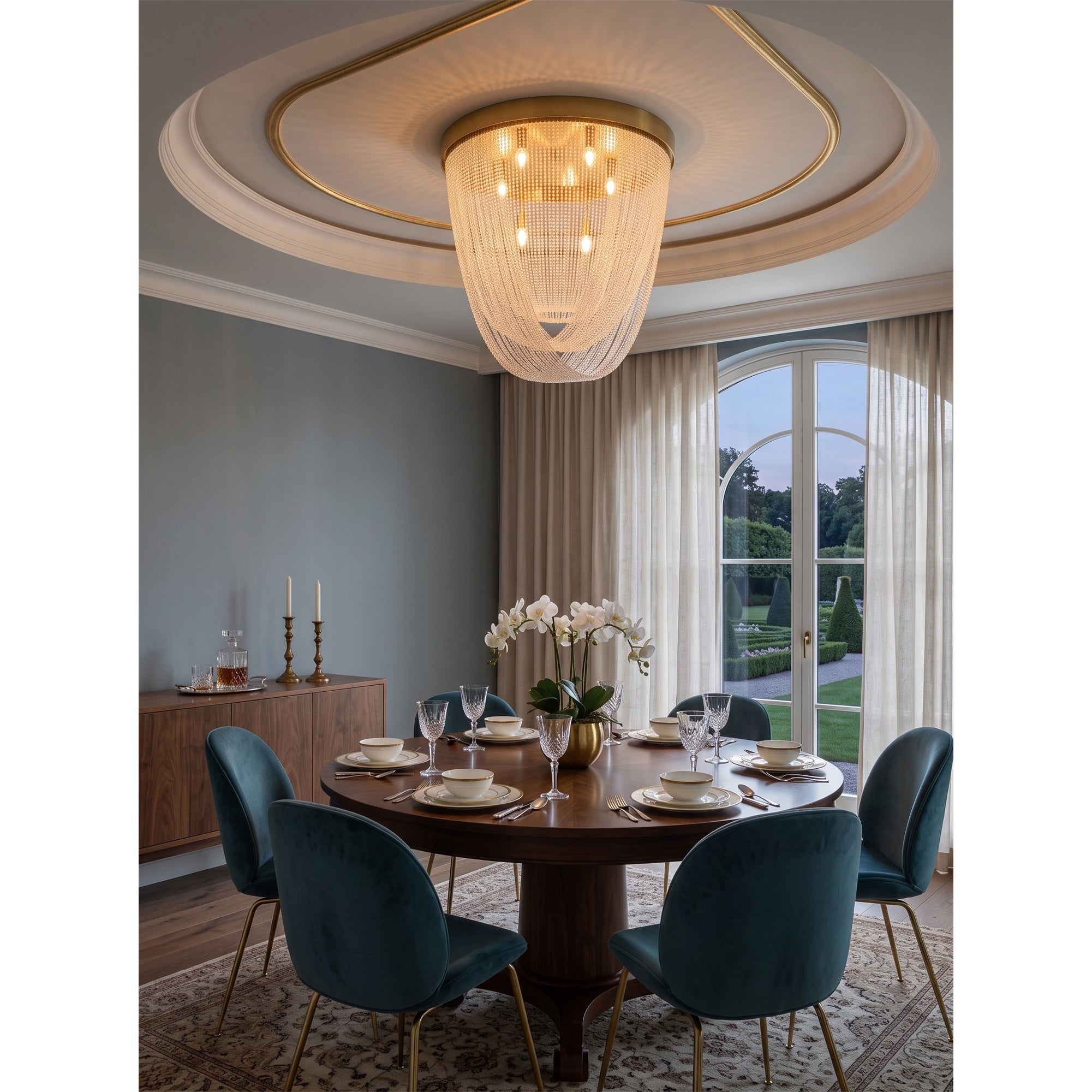 Florian Schulz Waterfall Glass Flush Mount Ceiling Light