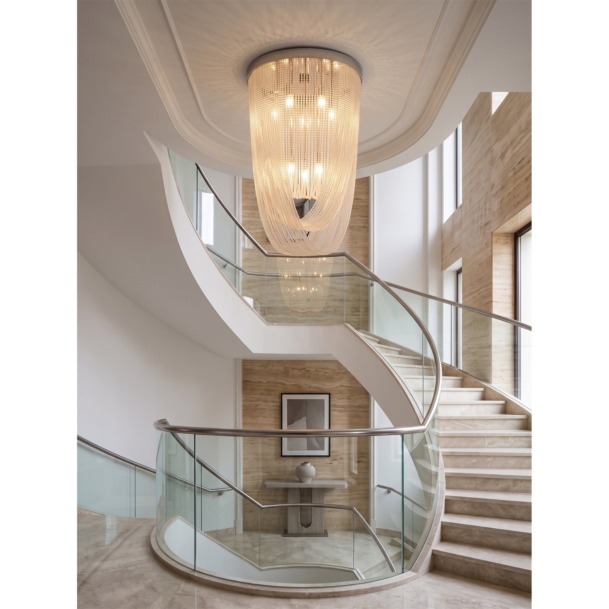 Florian Schulz Waterfall Glass Flush Mount Ceiling Light