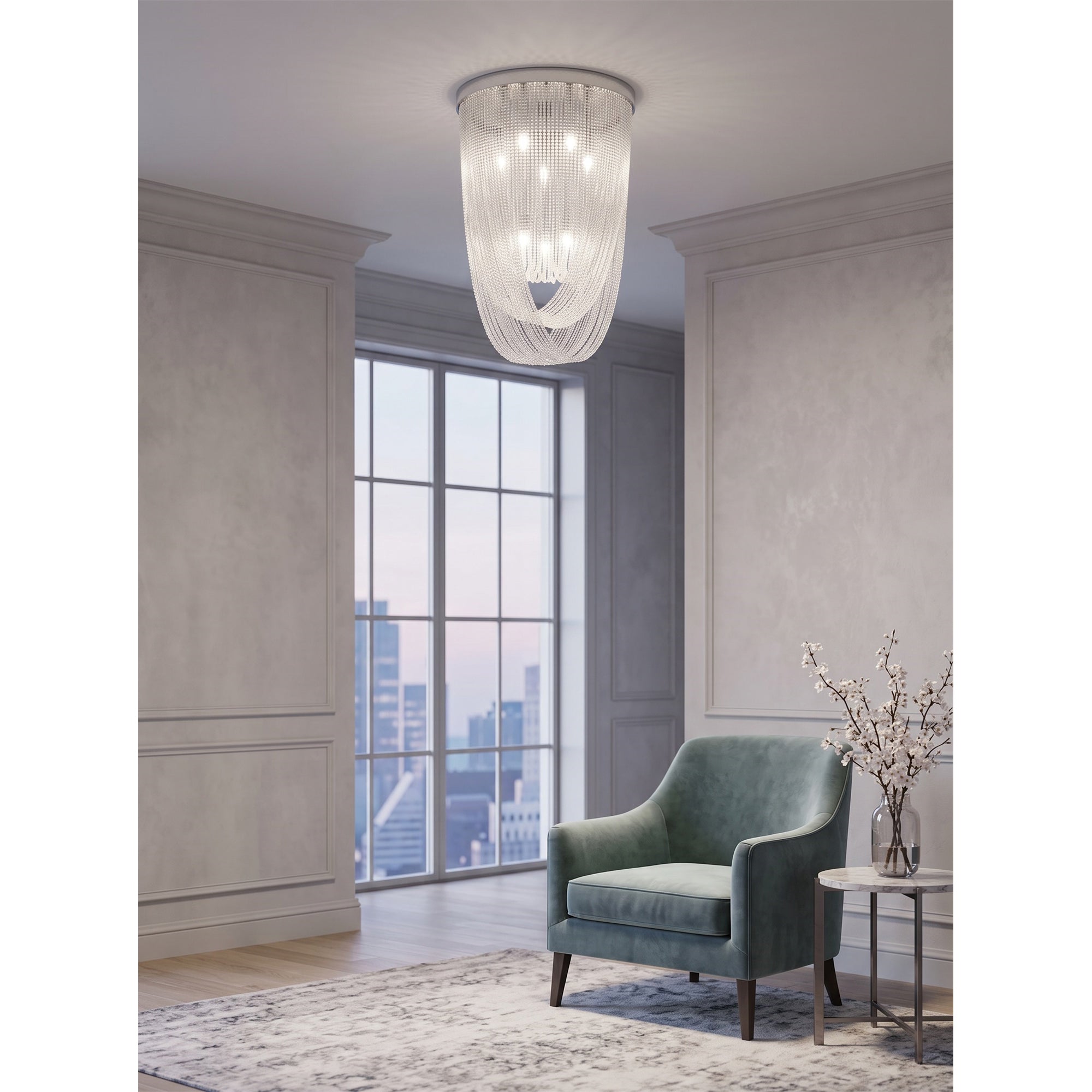 Florian Schulz Waterfall Glass Flush Mount Ceiling Light
