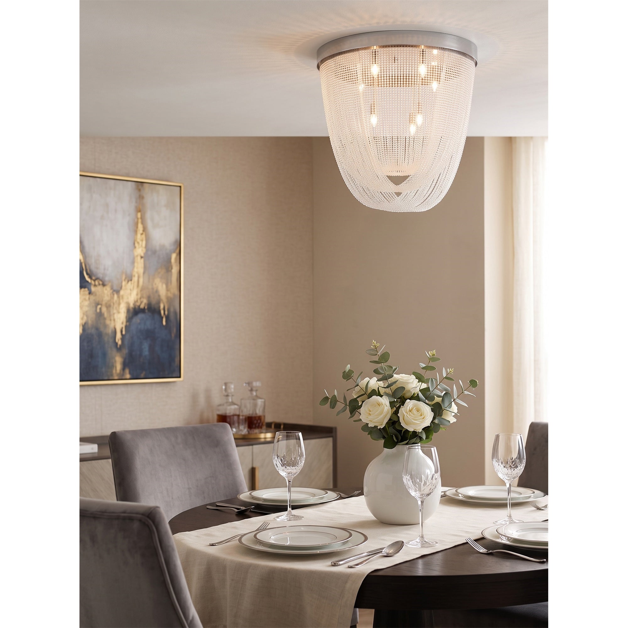 Florian Schulz Waterfall Glass Flush Mount Ceiling Light