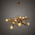 Load image into Gallery viewer, Flower Bloom Branch Brass Chandelier – detail 13
