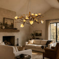 Load image into Gallery viewer, Flower Bloom Branch Brass Chandelier – detail 6
