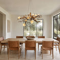 Load image into Gallery viewer, Flower Bloom Branch Brass Chandelier – detail 7

