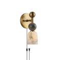 Load image into Gallery viewer, Flume Alabaster Plug-in Wall Sconce

