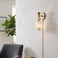 Load image into Gallery viewer, Flume Alabaster Plug-in Wall Sconce
