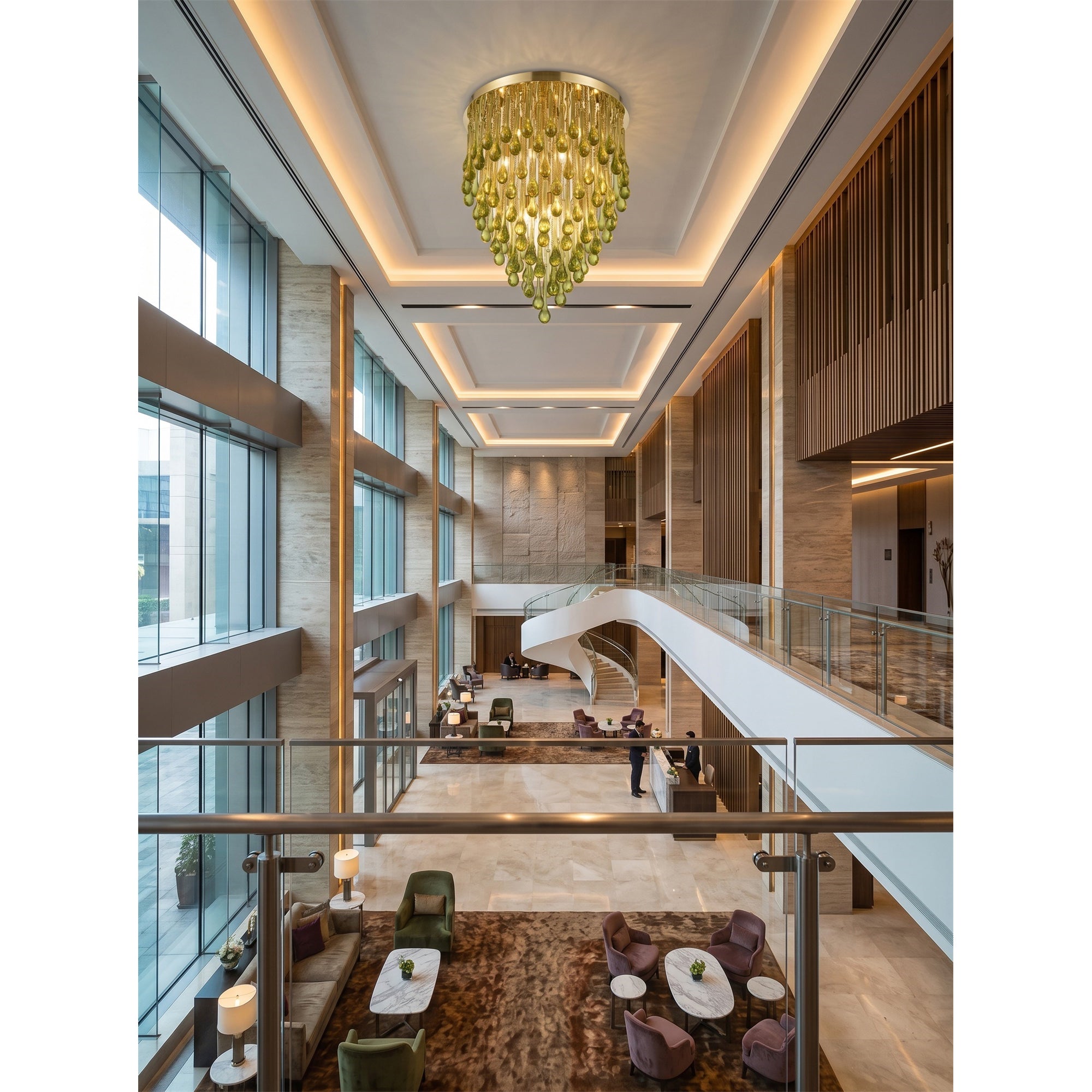 Flush Mounted Glass Rainrop Flush Mount Ceiling Light