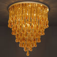 Load image into Gallery viewer, Flush Mounted Glass Rainrop Flush Mount Ceiling Light
