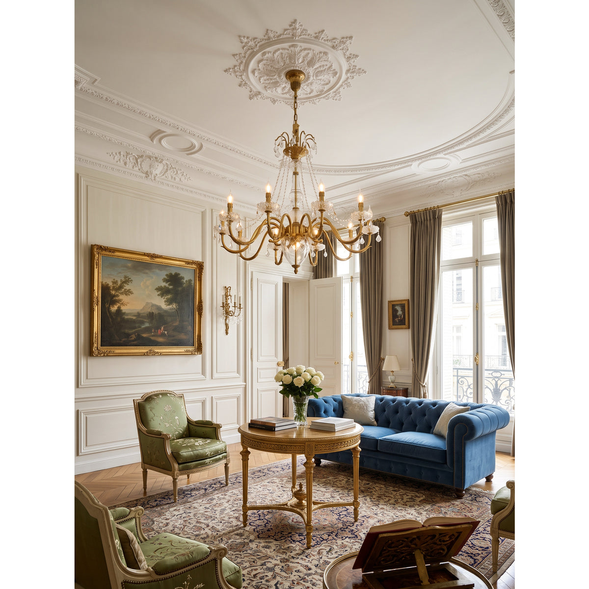 Fontainebleau Brass Chandelier