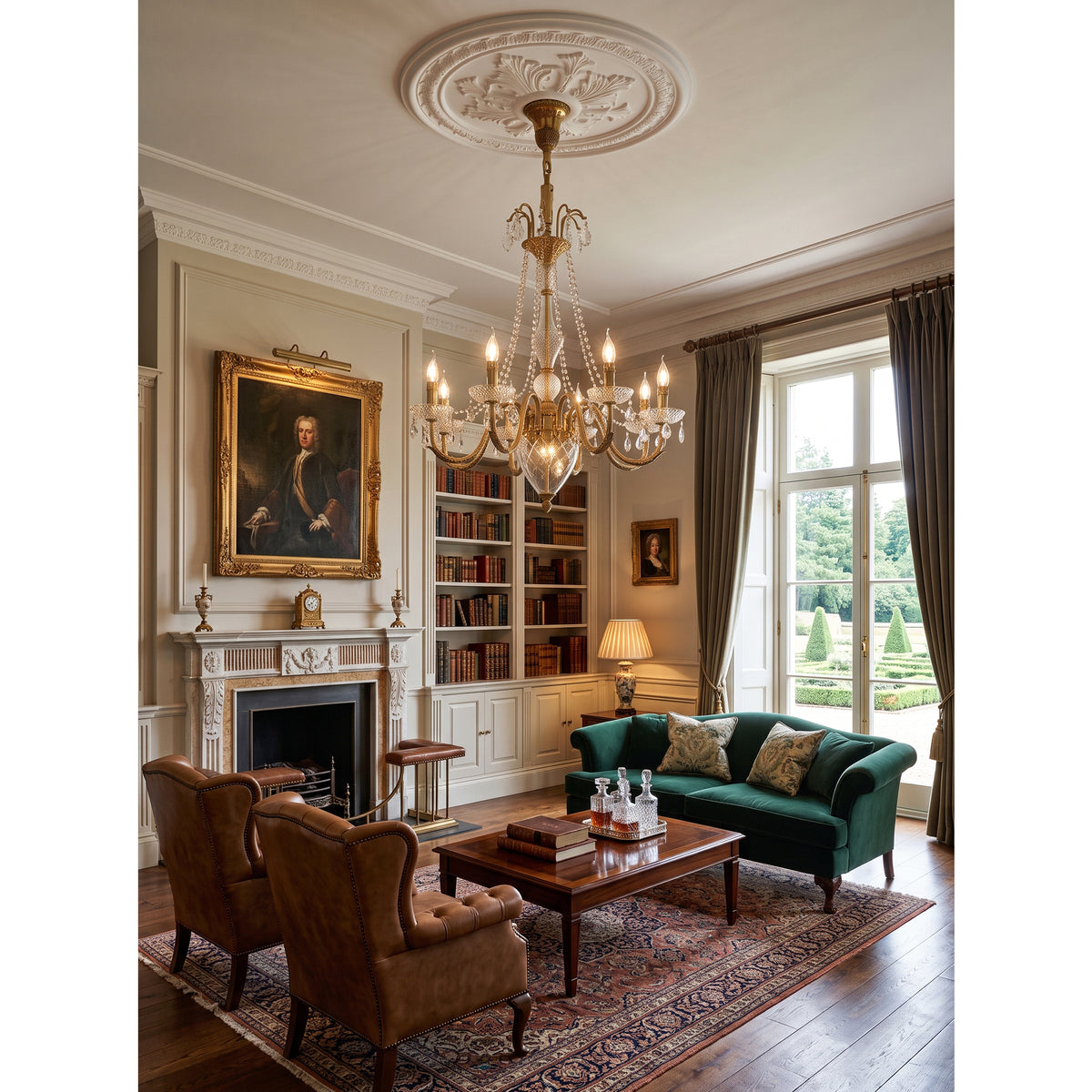 Fontainebleau Brass Chandelier