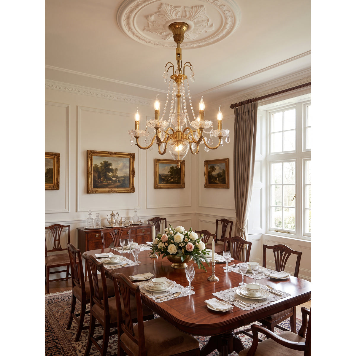 Fontainebleau Brass Chandelier