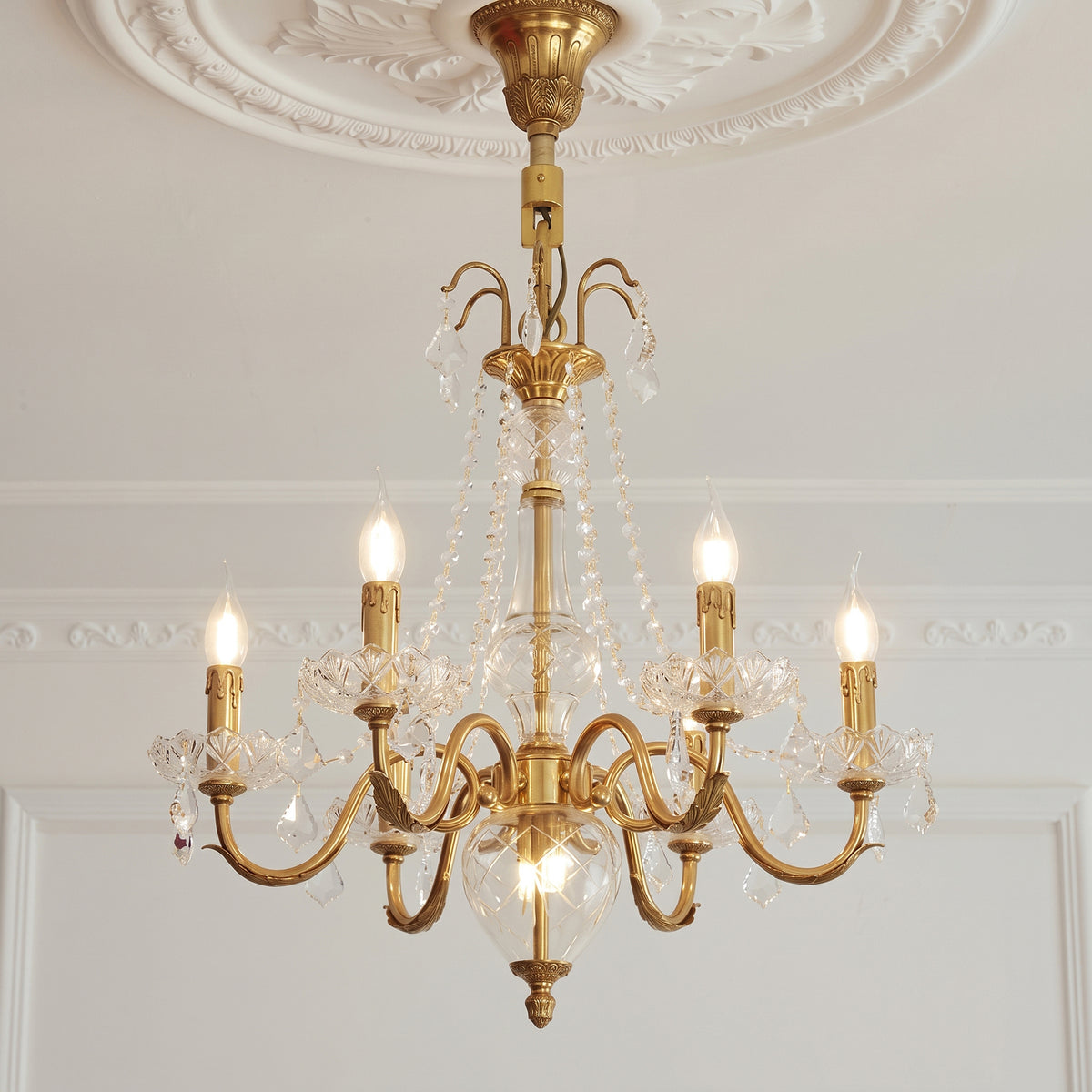 Fontainebleau Brass Chandelier