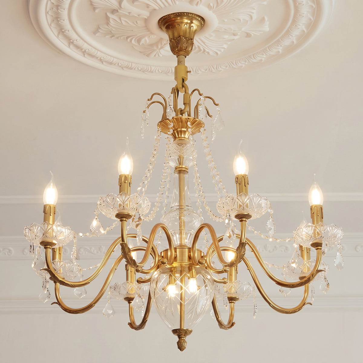 Fontainebleau Brass Chandelier