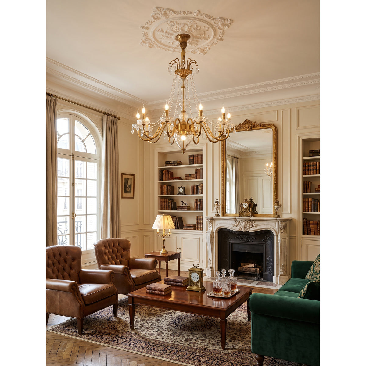 Fontainebleau Brass Chandelier