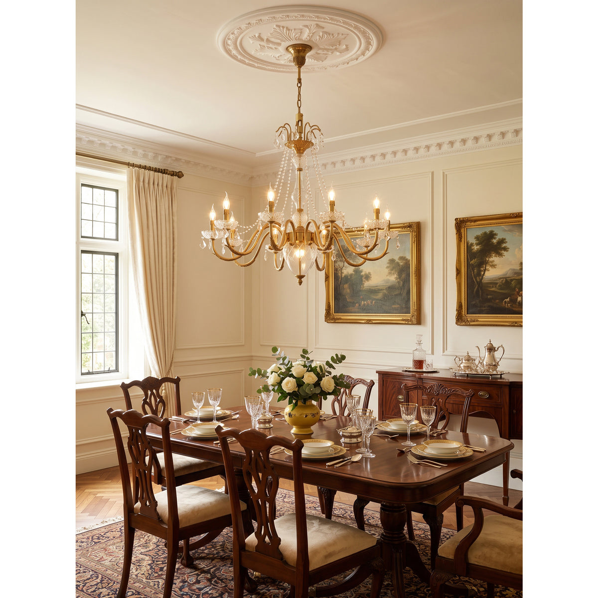Fontainebleau Brass Chandelier