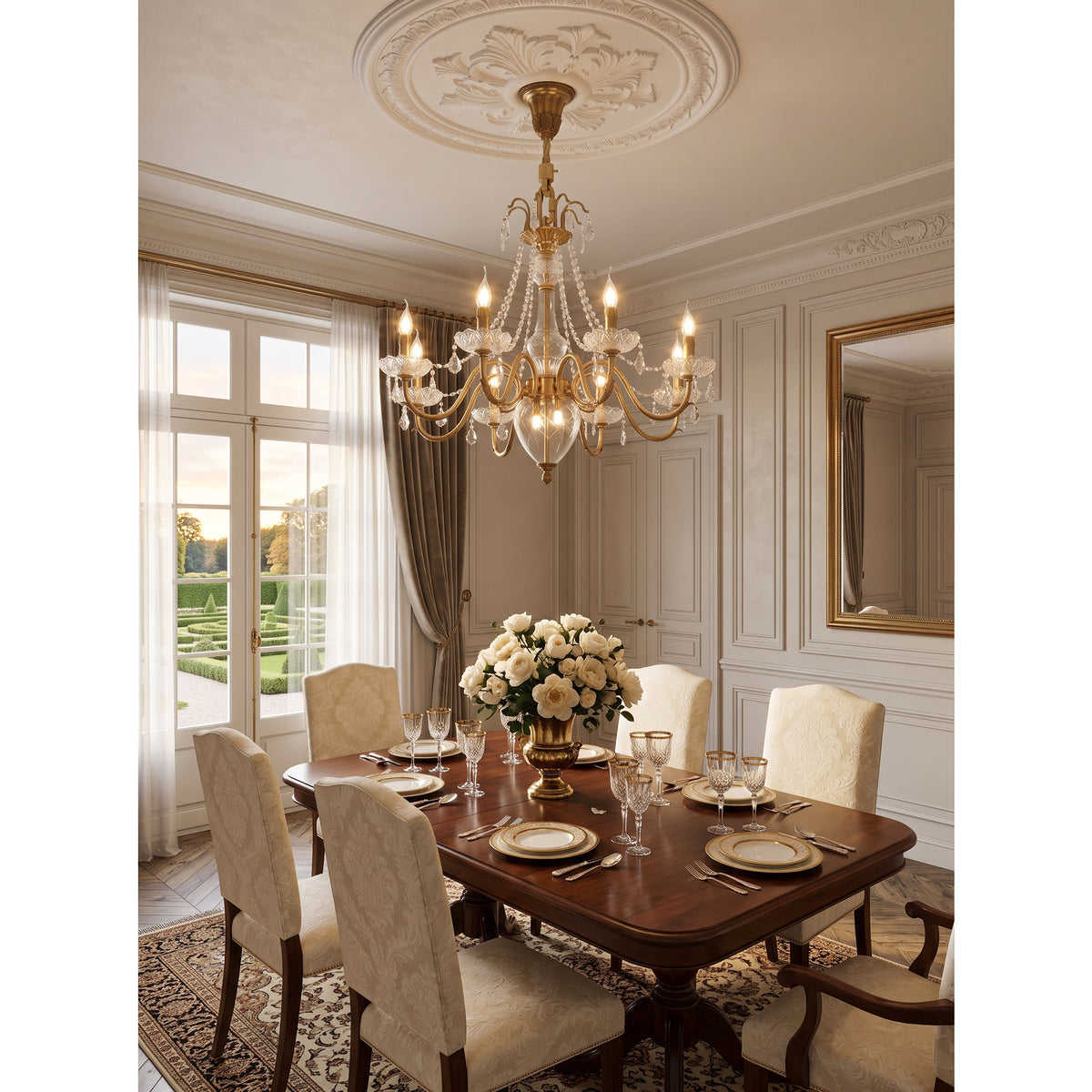 Fontainebleau Brass Chandelier