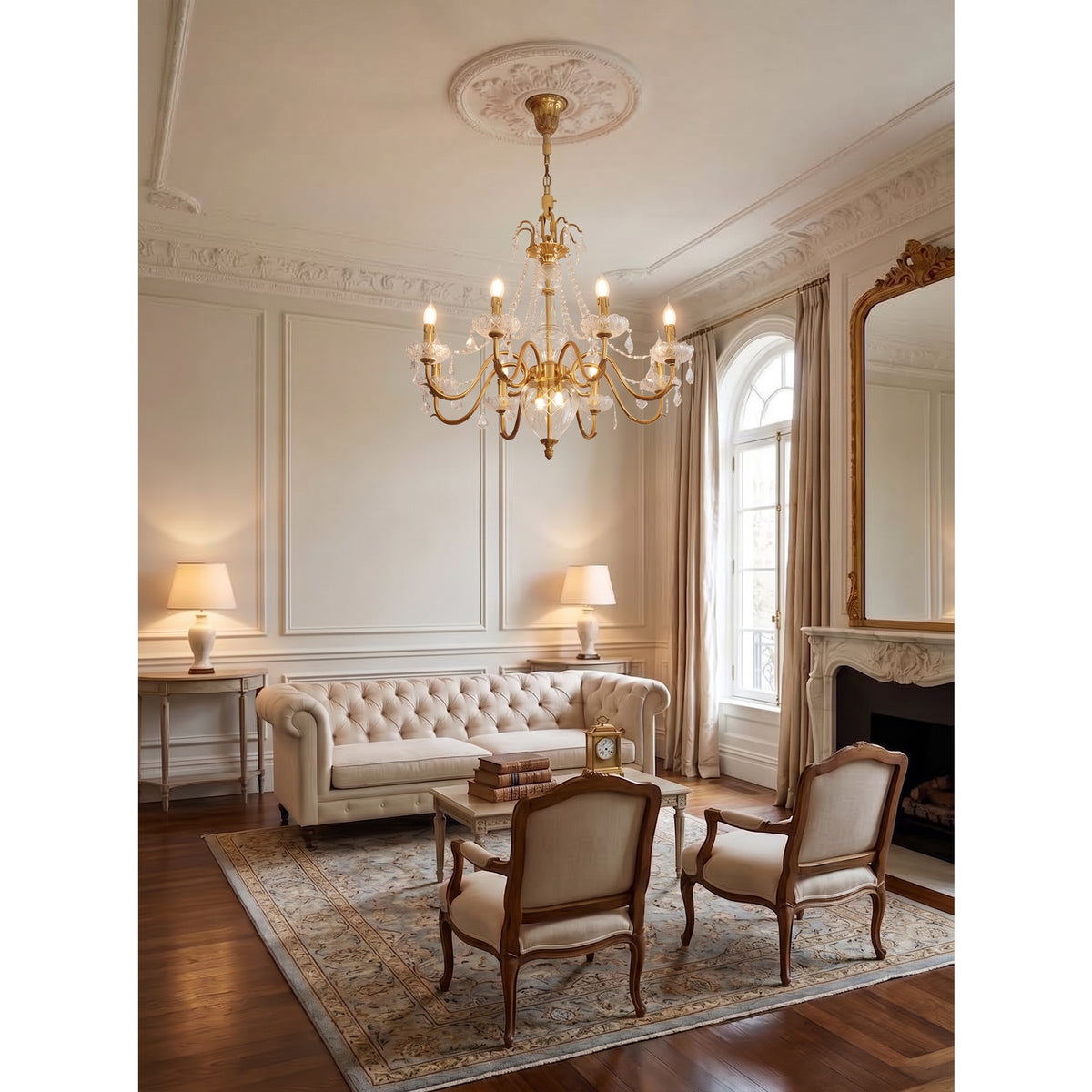 Fontainebleau Brass Chandelier