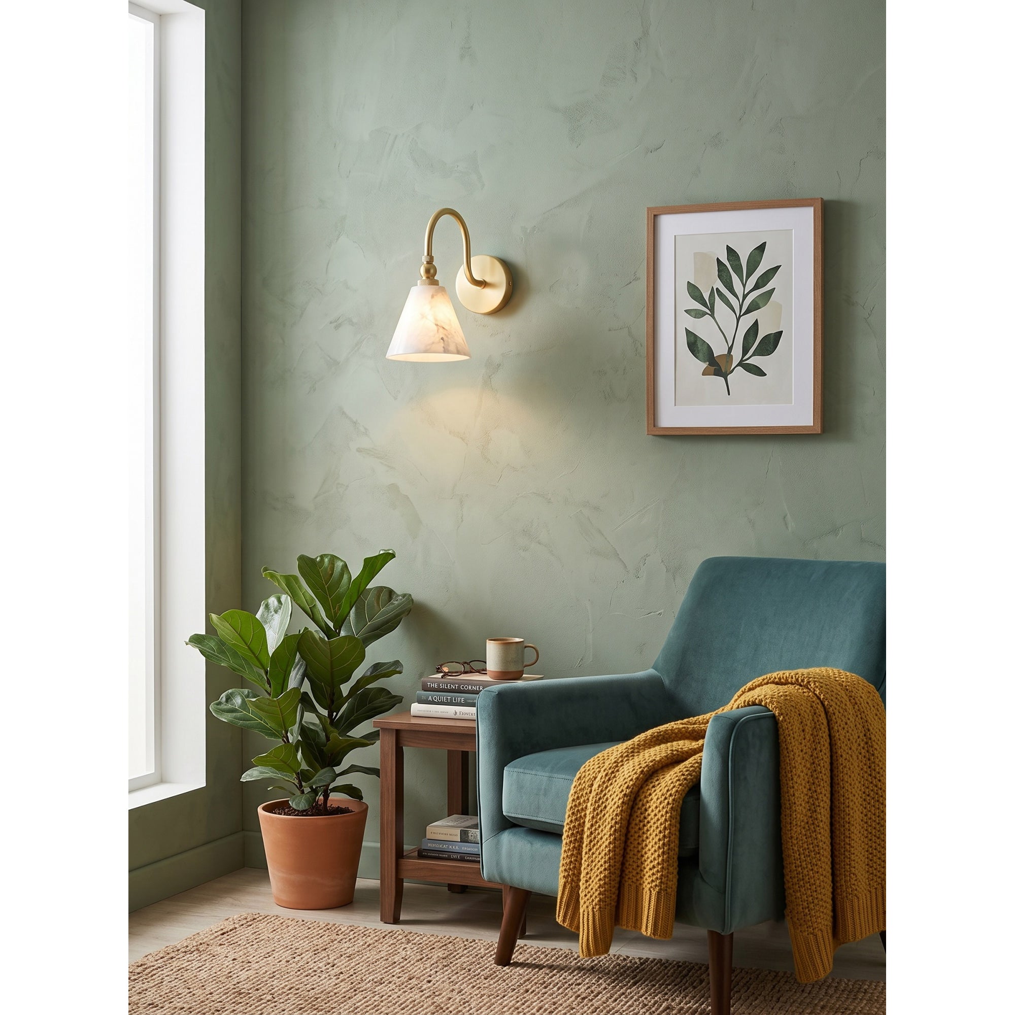 Forna Alabaster Wall Sconce