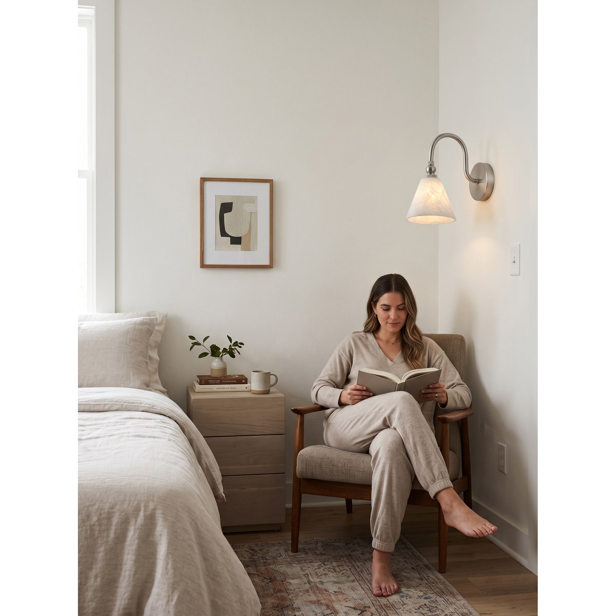 Forna Alabaster Wall Sconce