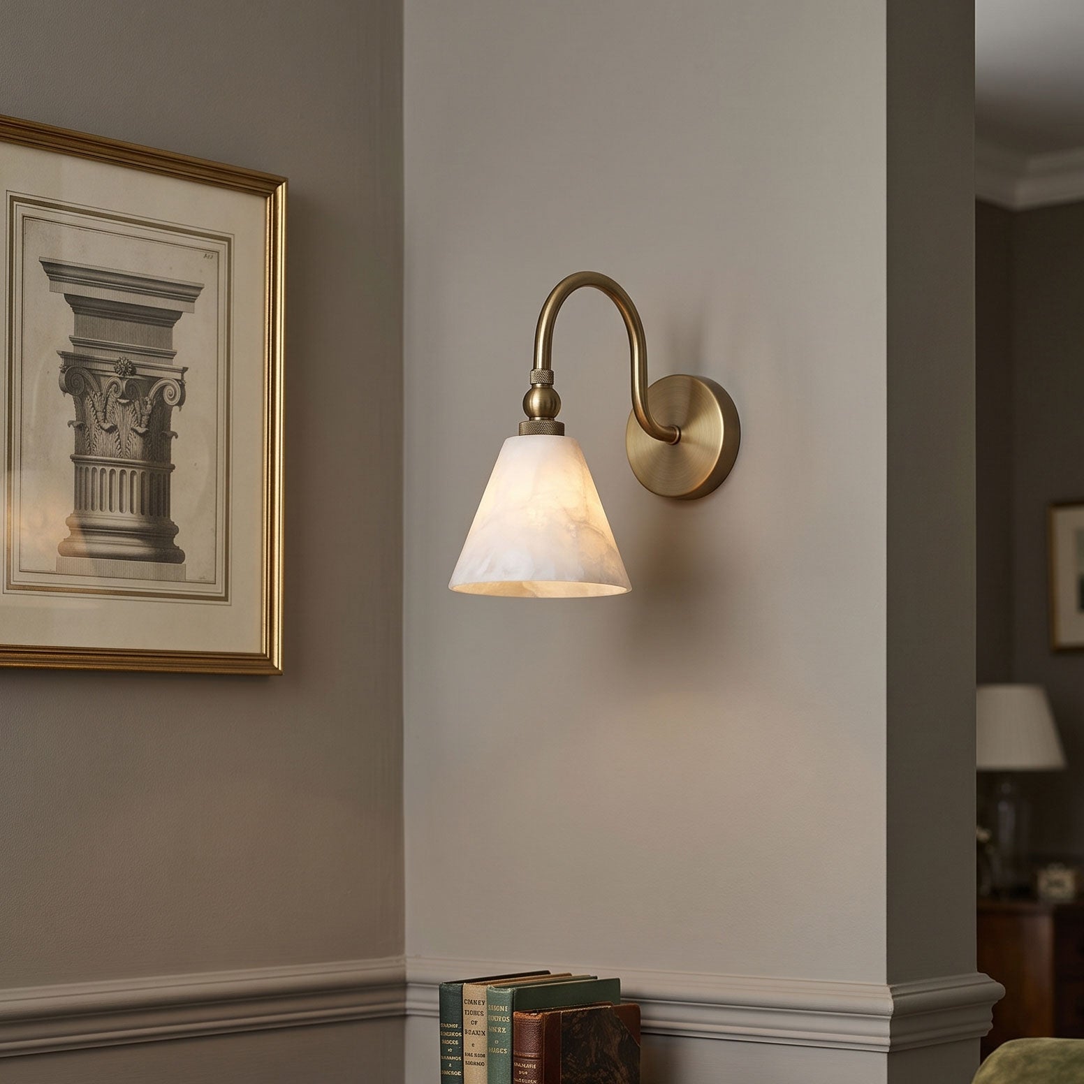 Forna Alabaster Wall Sconce