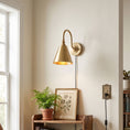 Load image into Gallery viewer, Forna Brass Plug-in Wall Sconce

