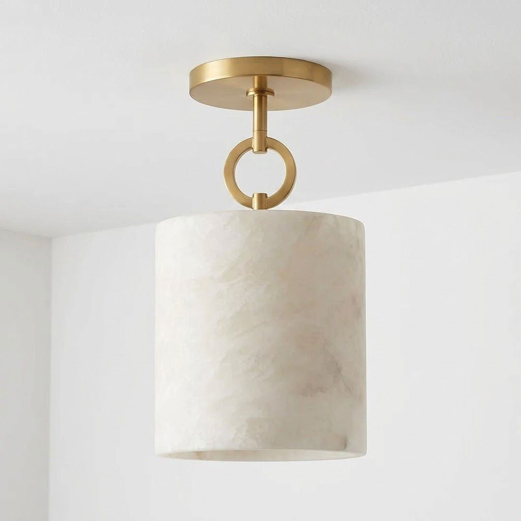 Full Circle Alabaster Flush Mount Ceiling Light
