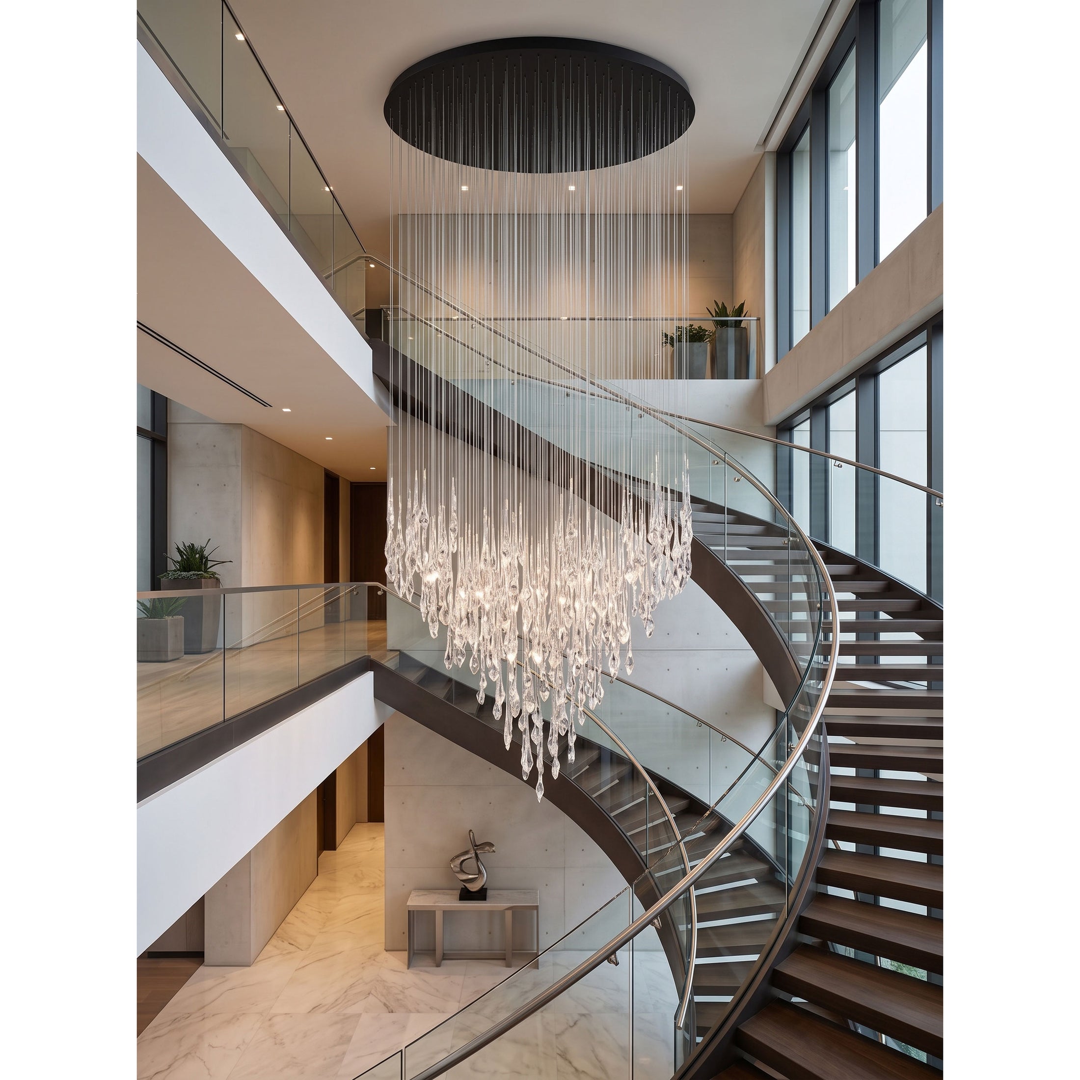 Gamalux Glass Chandelier
