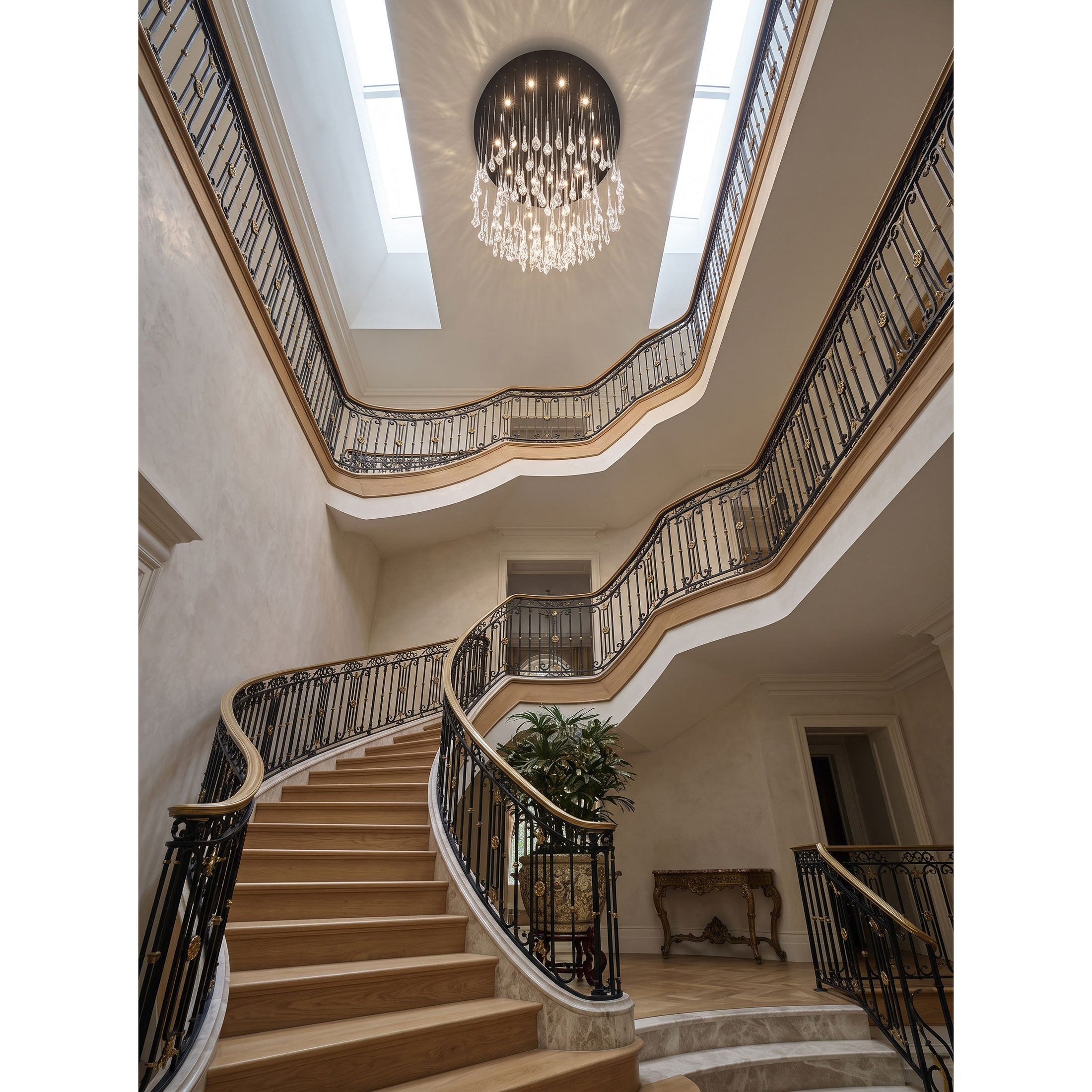 Gamalux Glass Chandelier