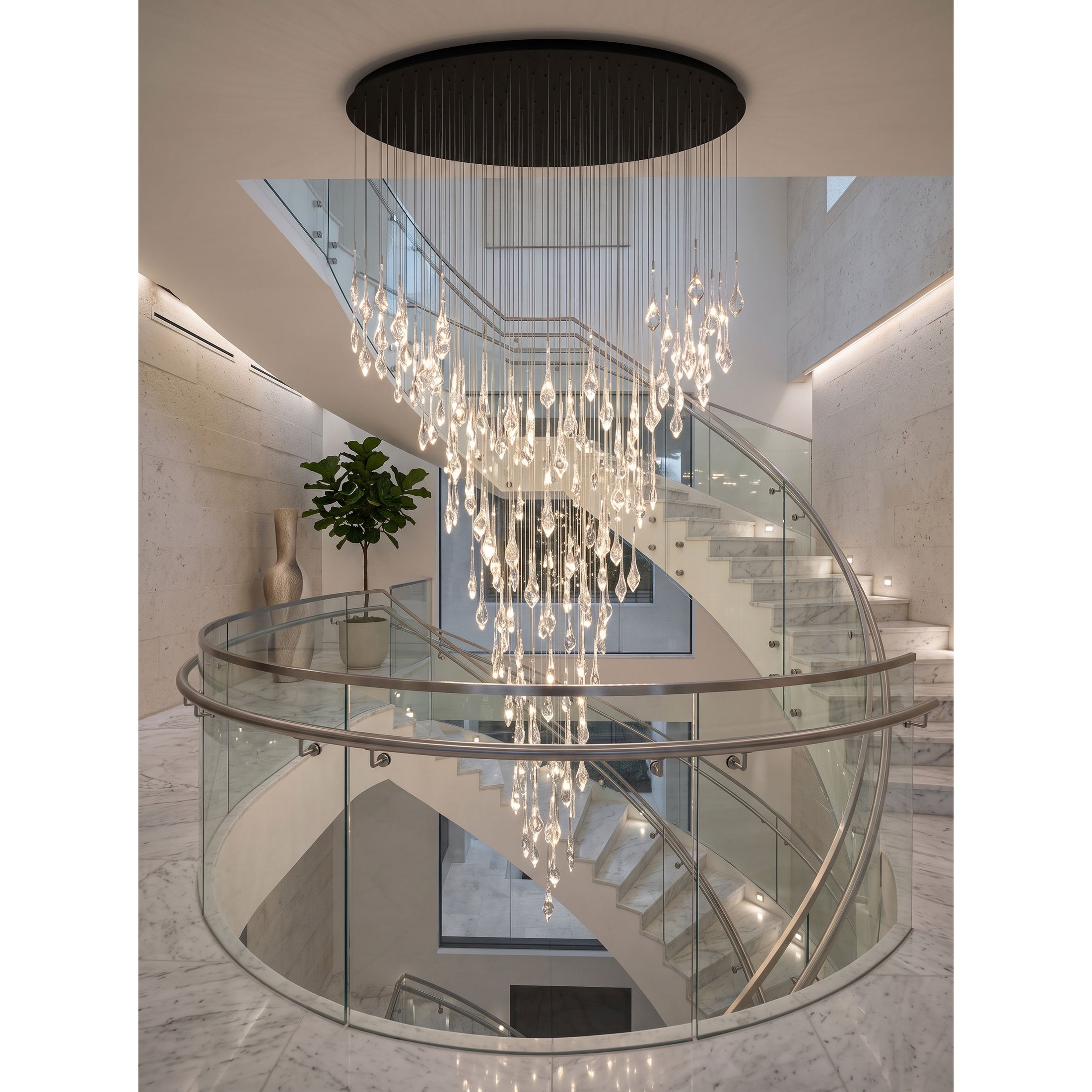 Gamalux Glass Chandelier