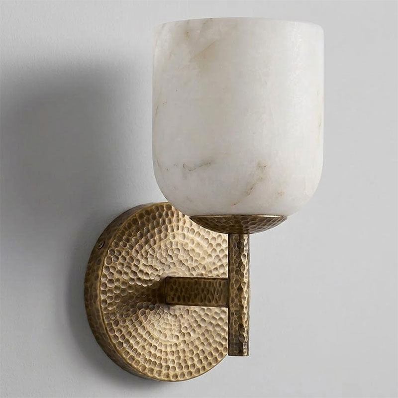 Garrison Alabaster Hammered Wall Sconce