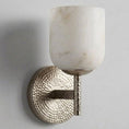 Load image into Gallery viewer, Garrison Alabaster Hammered Wall Sconce
