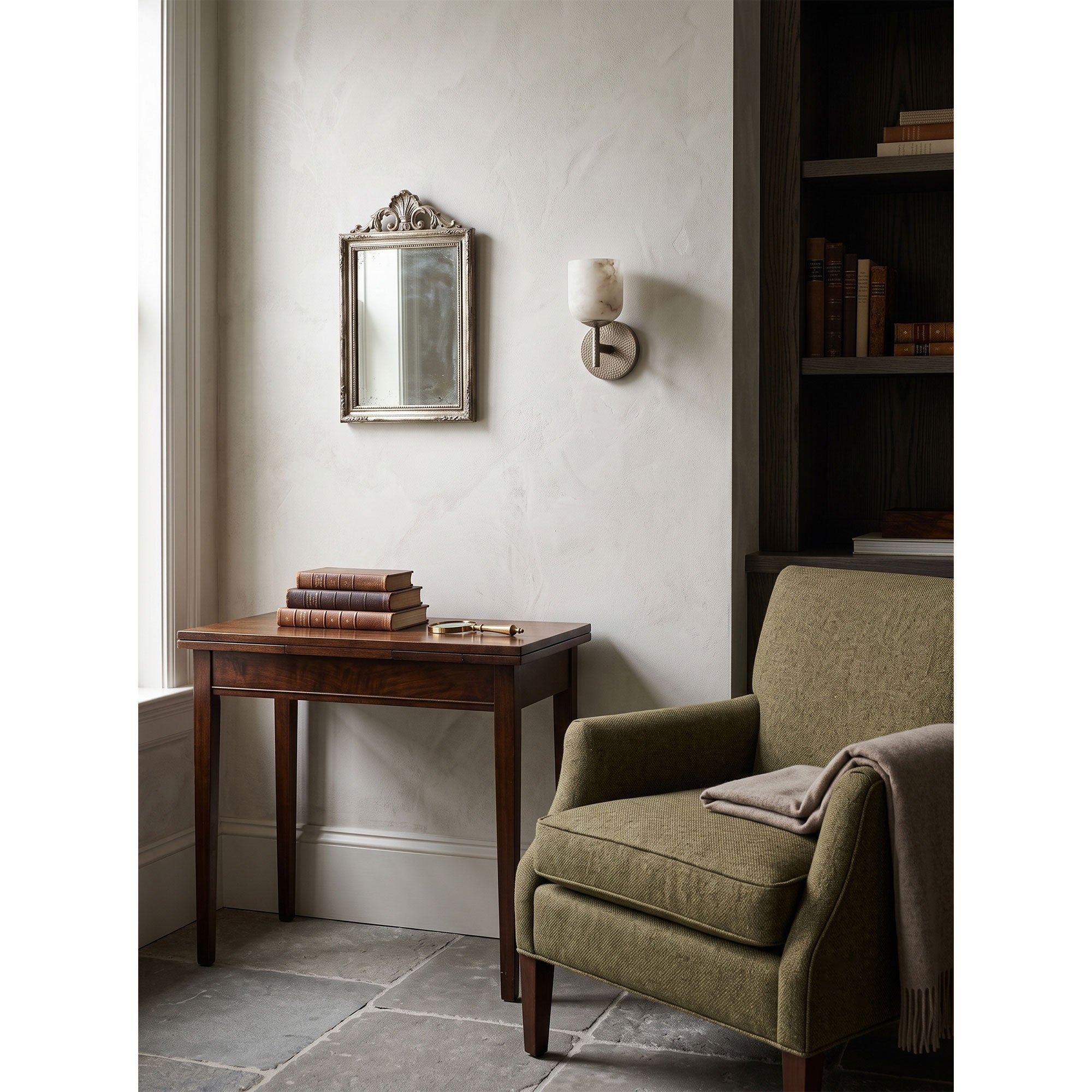 Garrison Alabaster Hammered Wall Sconce