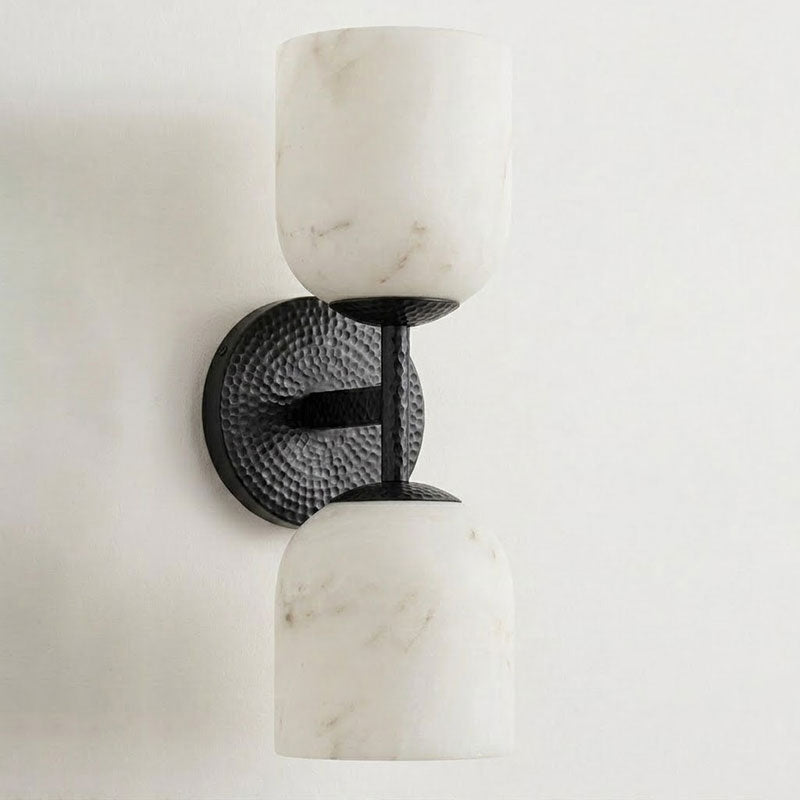 Garrison Alabaster Hammered Wall Sconce