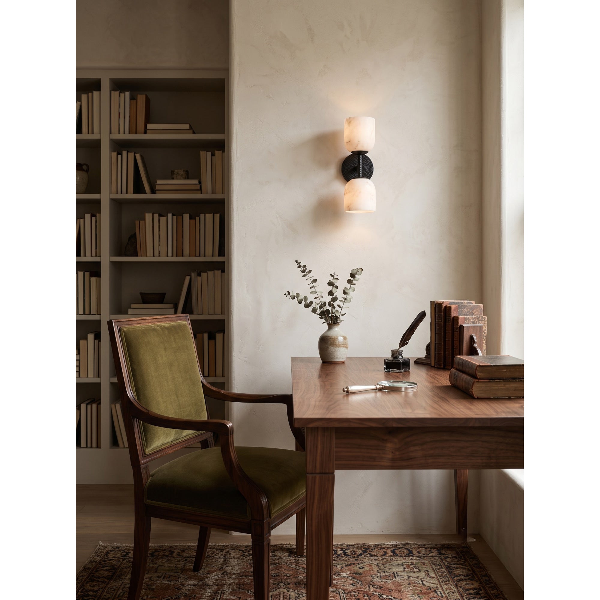 Garrison Alabaster Hammered Wall Sconce