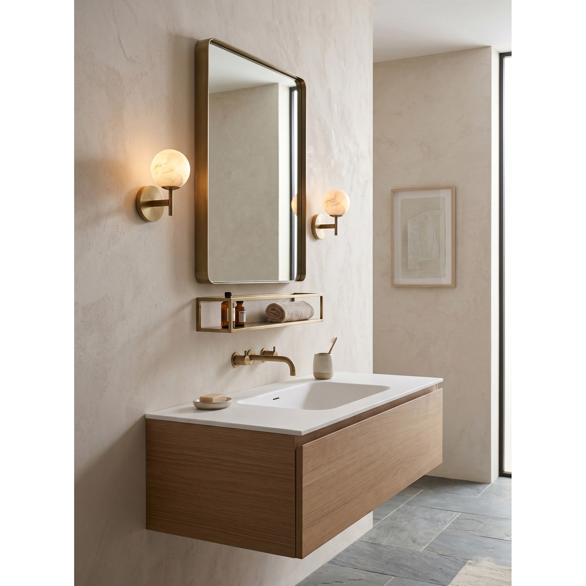Garrison Alabaster Wall Sconce