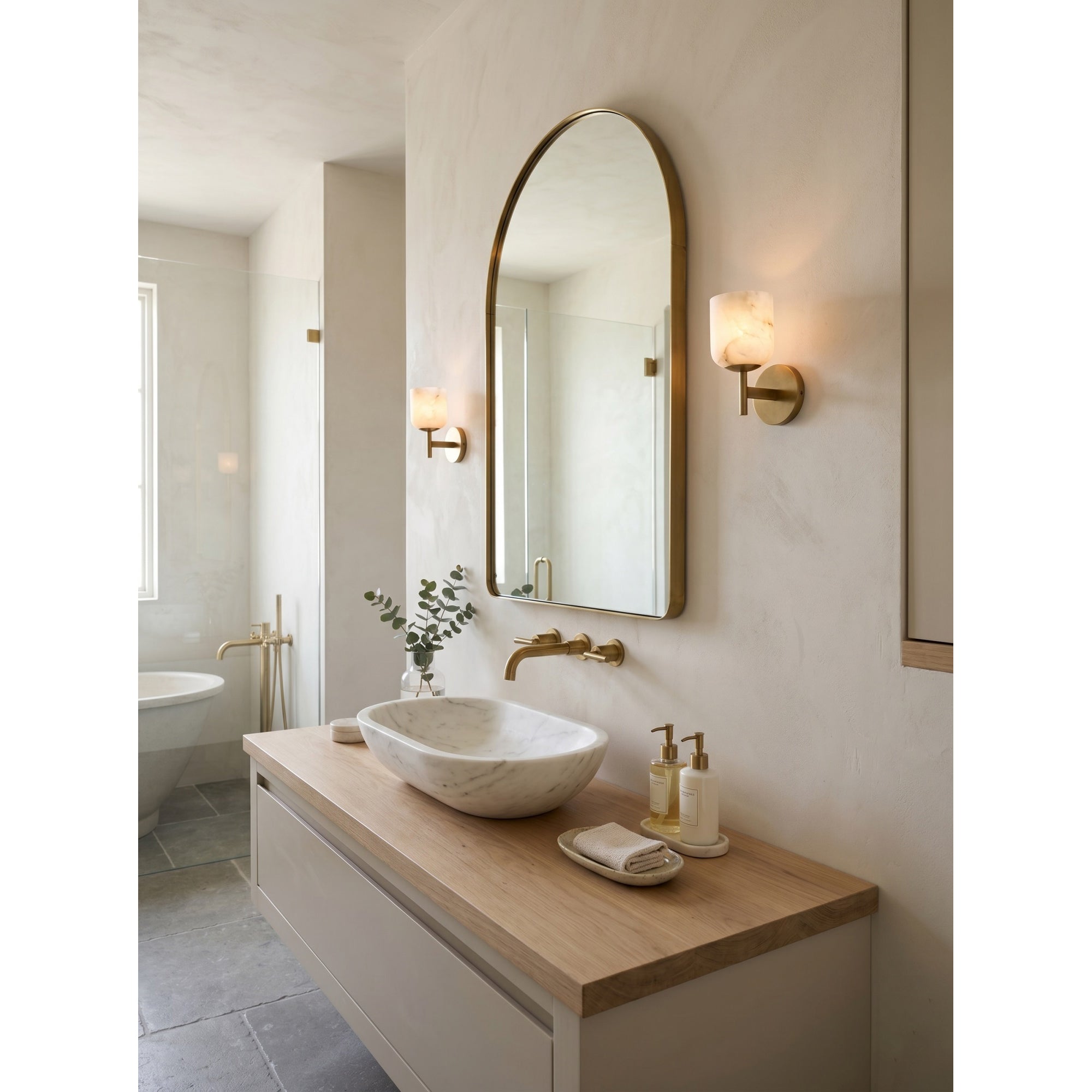Garrison Alabaster Wall Sconce