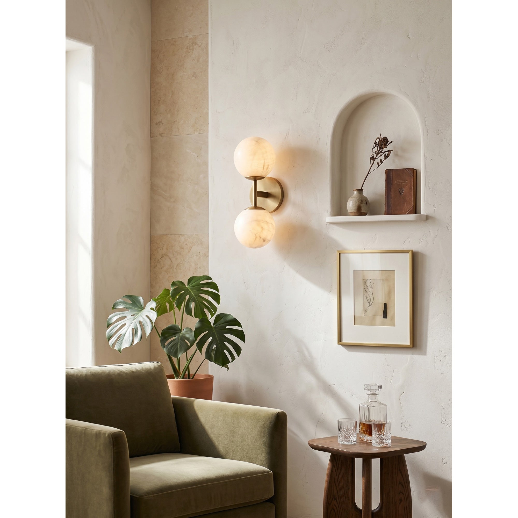 Garrison Alabaster Wall Sconce
