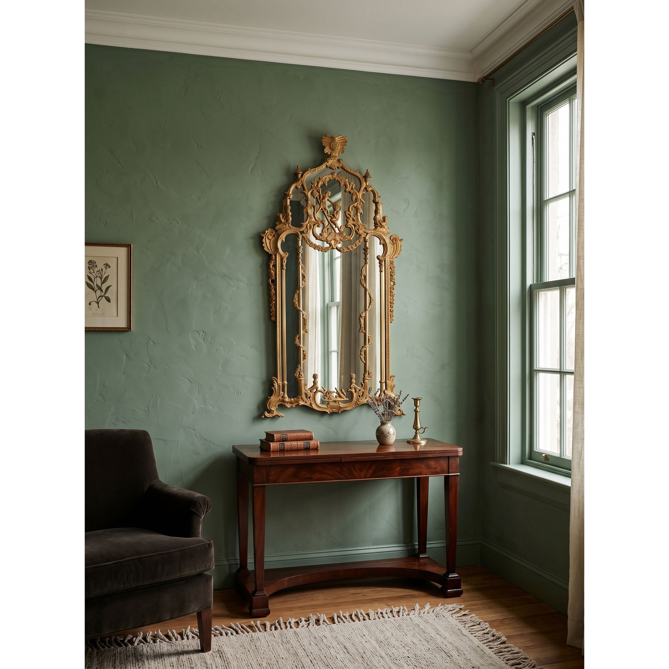 Genevieve Baroque Floor Mirror