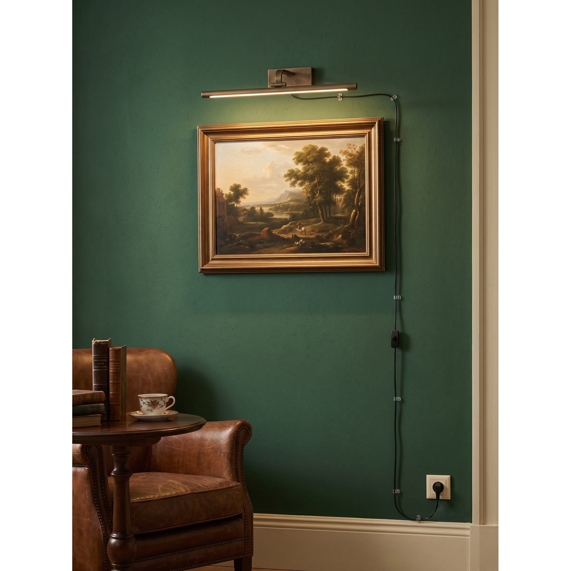 Goya Brass Plug-in Wall Sconce