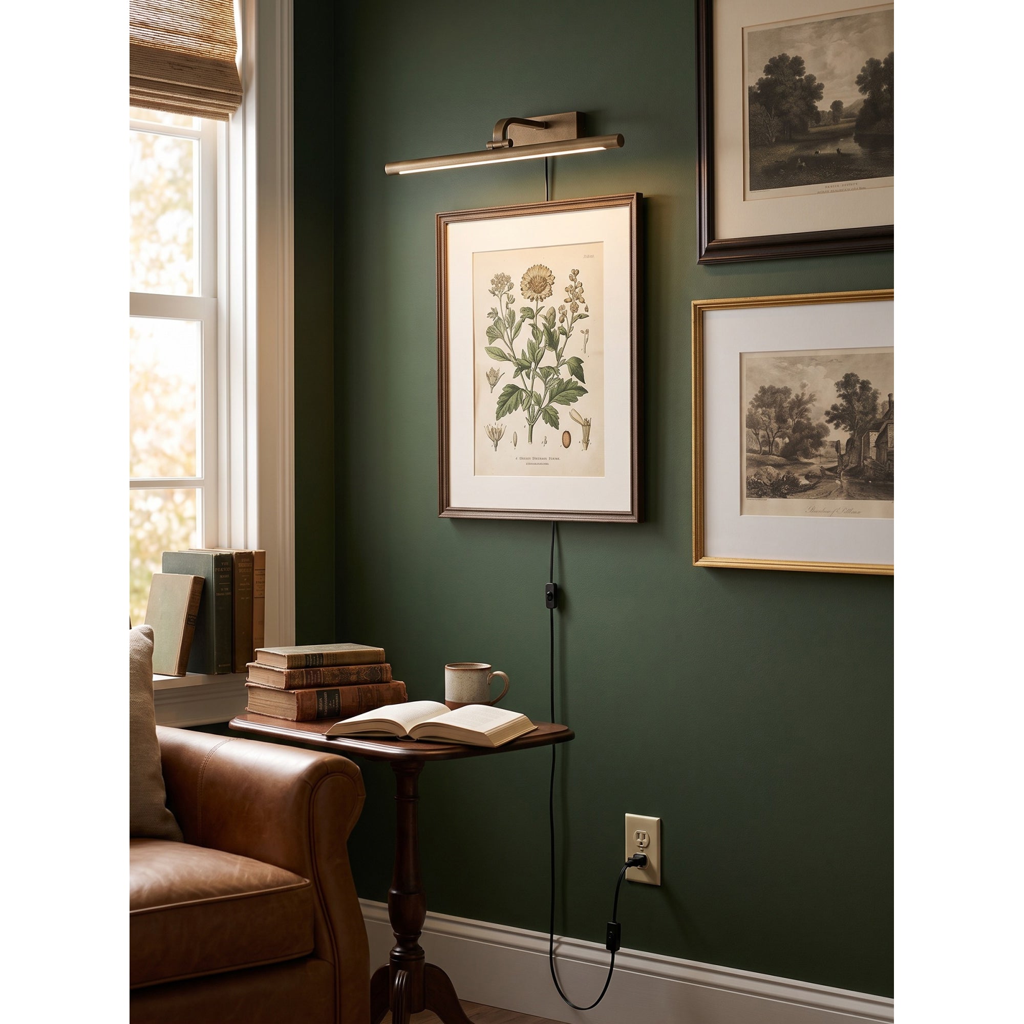 Goya Brass Plug-in Wall Sconce